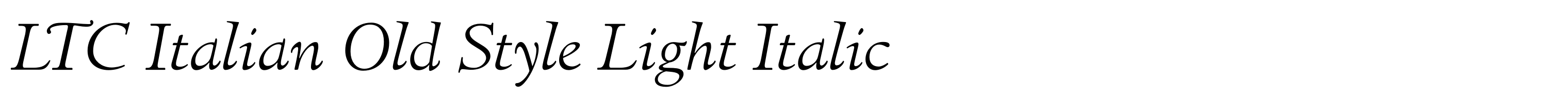 LTC Italian Old Style Light Italic